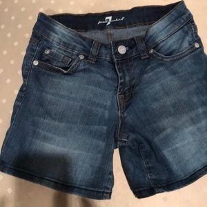 Girls “7” jean shorts